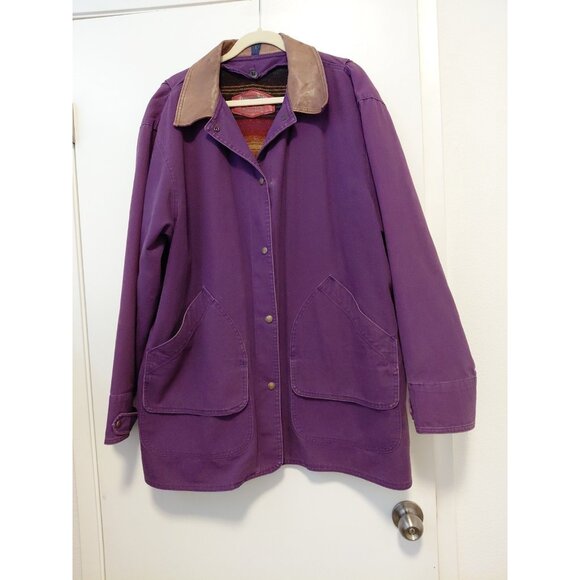 Woolrich Womens Navajo Field Coat Barn Wool Work Chore Ranch Rare XL Vintage - Picture 1 of 15